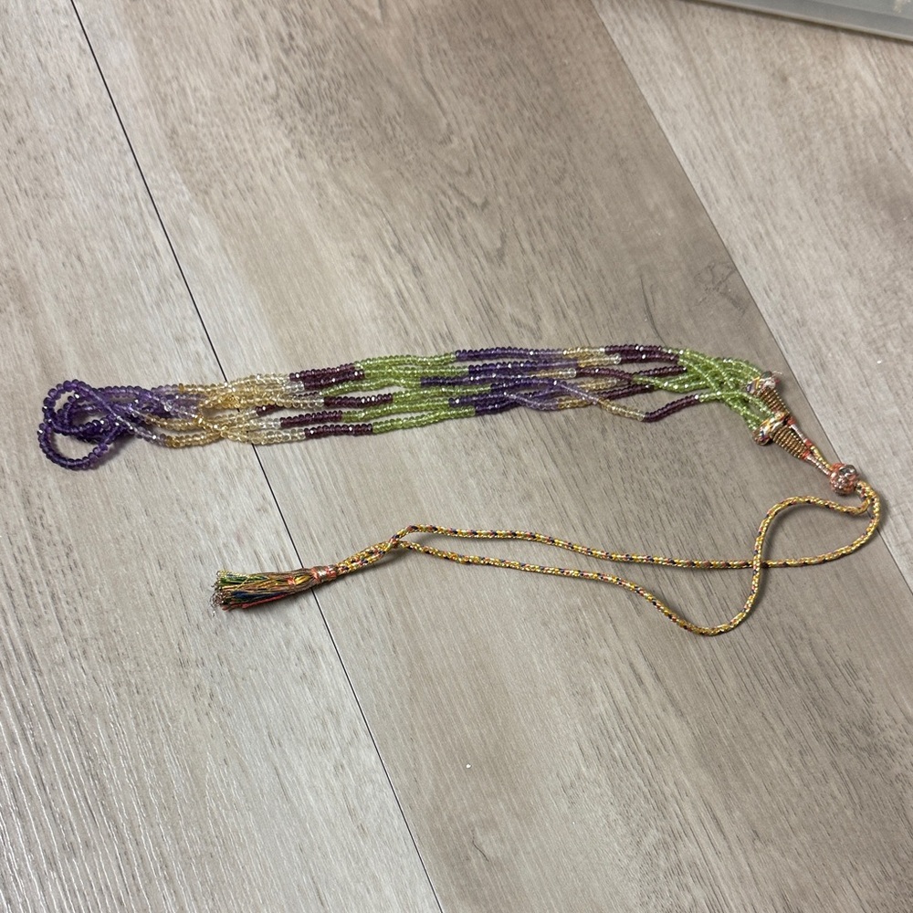 Multicolor Beaded Strand Necklace – Boho Layered Jewelry